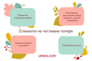 Елементи на четливия почерк