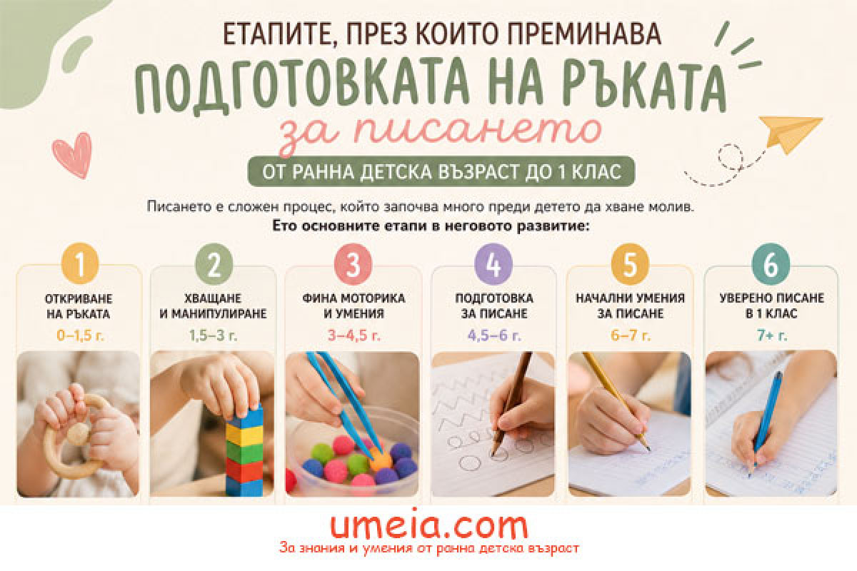 Подготовка на ръката за писането