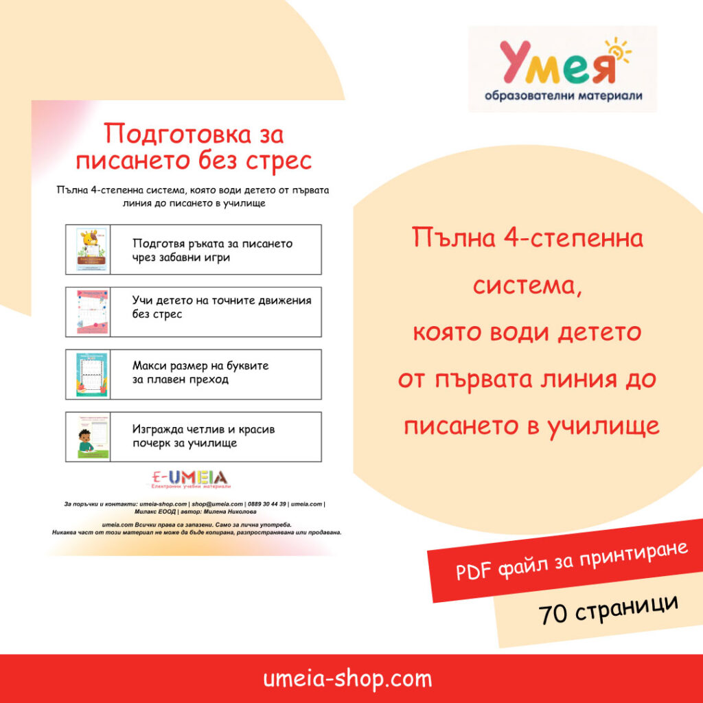 Пълна 4 степенна система за подготовка за писането.
